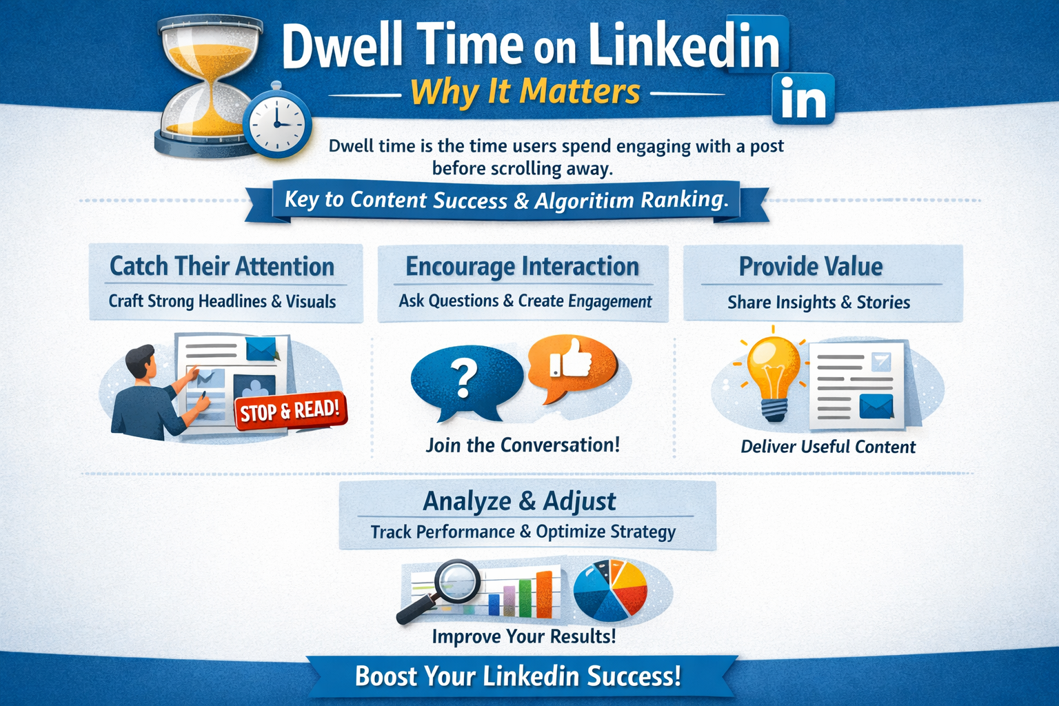 The importance of dwell time on LinkedIn cannot be overstated as it significantly influences how content is perceived and ranked by the platforms algo-1
