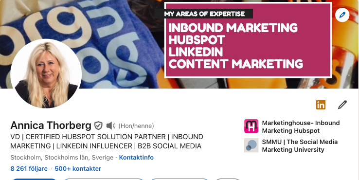 Verifierad Linkedinprofil